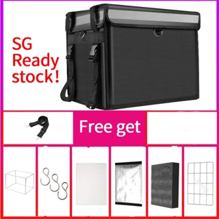 (SG Ready Seller）Waterproof Food Thermal Bag 30L/48L/62L/ Delivery Box for Food Delivery Riders Free Get Accessories
