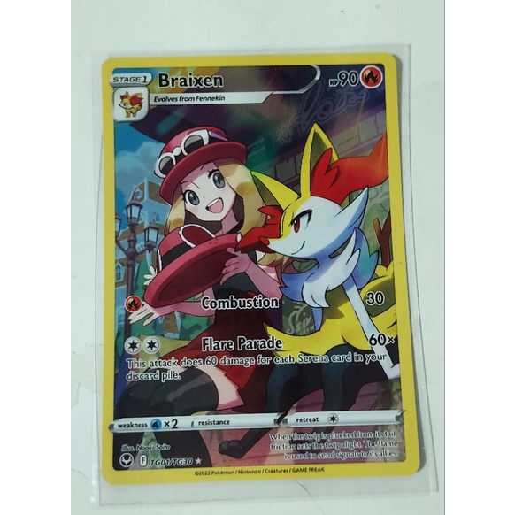 Pokemon Braixen Trainer Gallery Silver Tempest Card Shopee Singapore