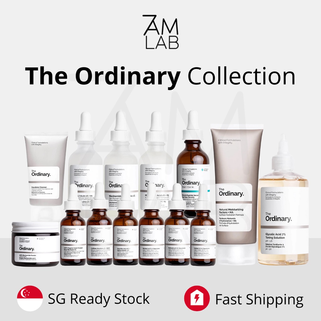 (SG Stock) The Ordinary Glycolic, Niacinamide, Hyaluronic Acid, Alpha