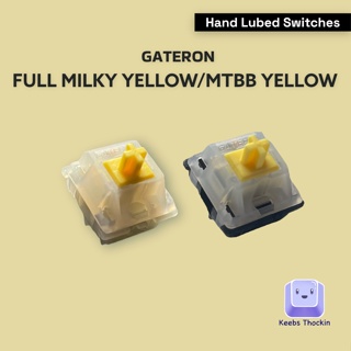 [Keebs_Thockin] Lubed/Stock Gateron Milky Yellow Switches