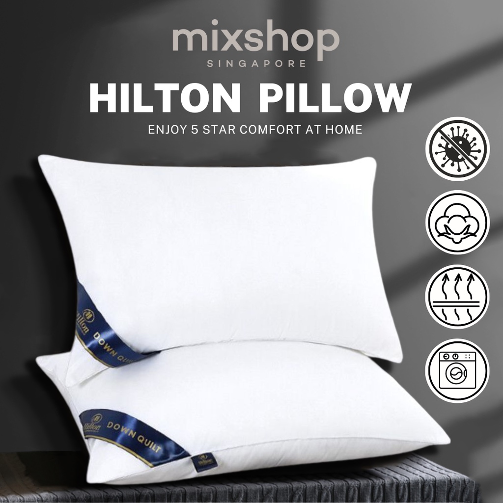 Premium 5 STAR Hilton Hotel Pillow 1000G AntiBacterial