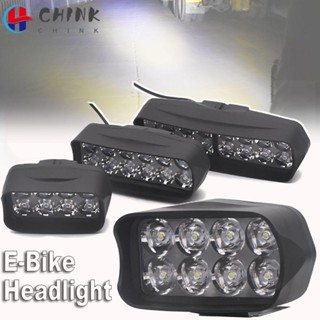 CHINK Electric Bicycle Headlight 12V-80V E-Bike Scooter Motorbike Super Bright 8/12/16 LED Lamps