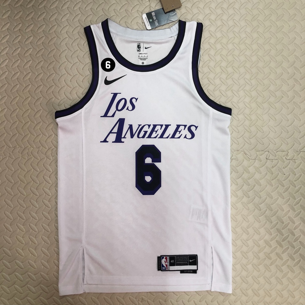 Men's 2023NBA Los Angeles Lakers LeBron James Jersey White Basketball