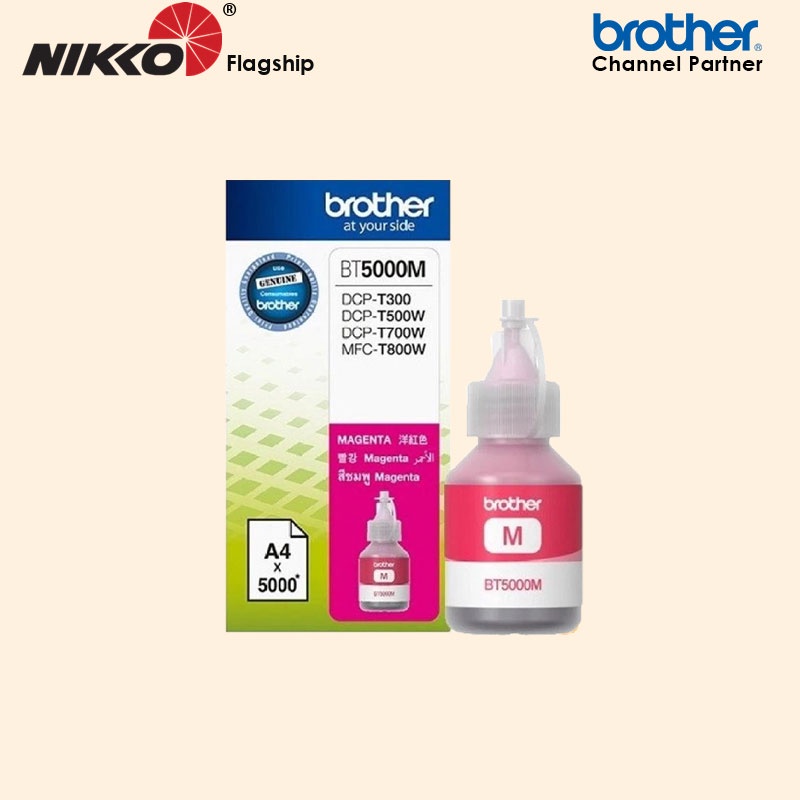 Brother BT5000 Cyan Magneta Yellow Ink Bottle DCP-T500W DCP-T700W MFC-T800W DCP-T510W DCP-T710W MFC-T810W HL-T4000DW