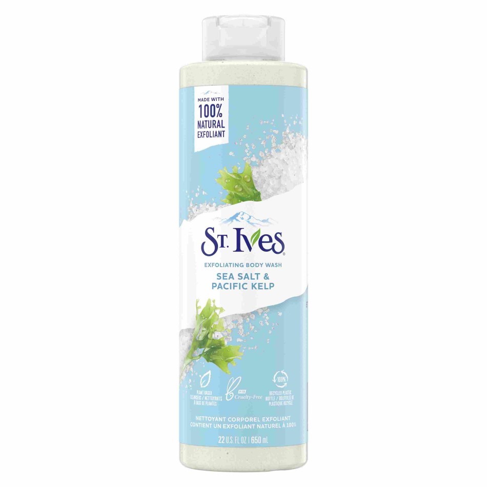 St Ives Exfoliating Sea Salt &Pacific Kelp Body Wash 650ml Shopee