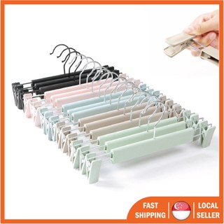 Anti Slip Clip Pants Hanger for Pants Skirt T-shirt Kid Clothes Hangers Rack Organizer With Pant Clips
