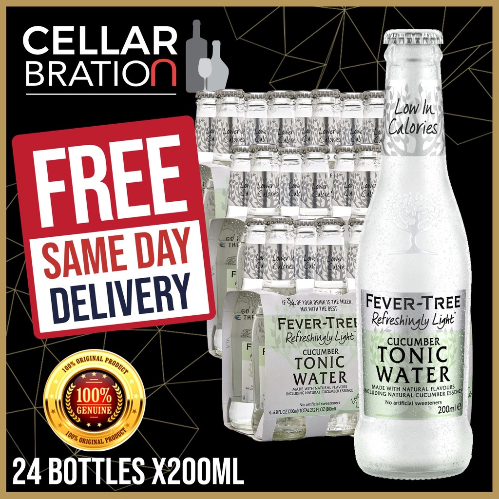 Fever Tree Cucumber Tonic Water (24 bottles x 200ml) Shopee Singapore