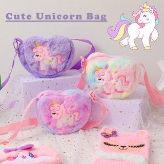 Cute Unicorn Bags for Kids Soft Flush Bag for Girls Sling Bags Christmas Gifts