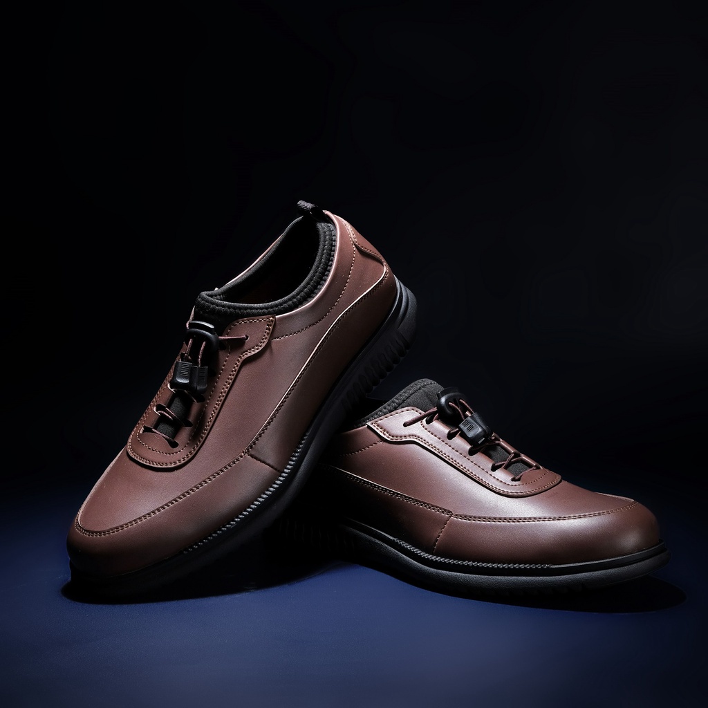 PRIA Volve Wave Darkbrown Formal Casual Work Shoes For Men Brown