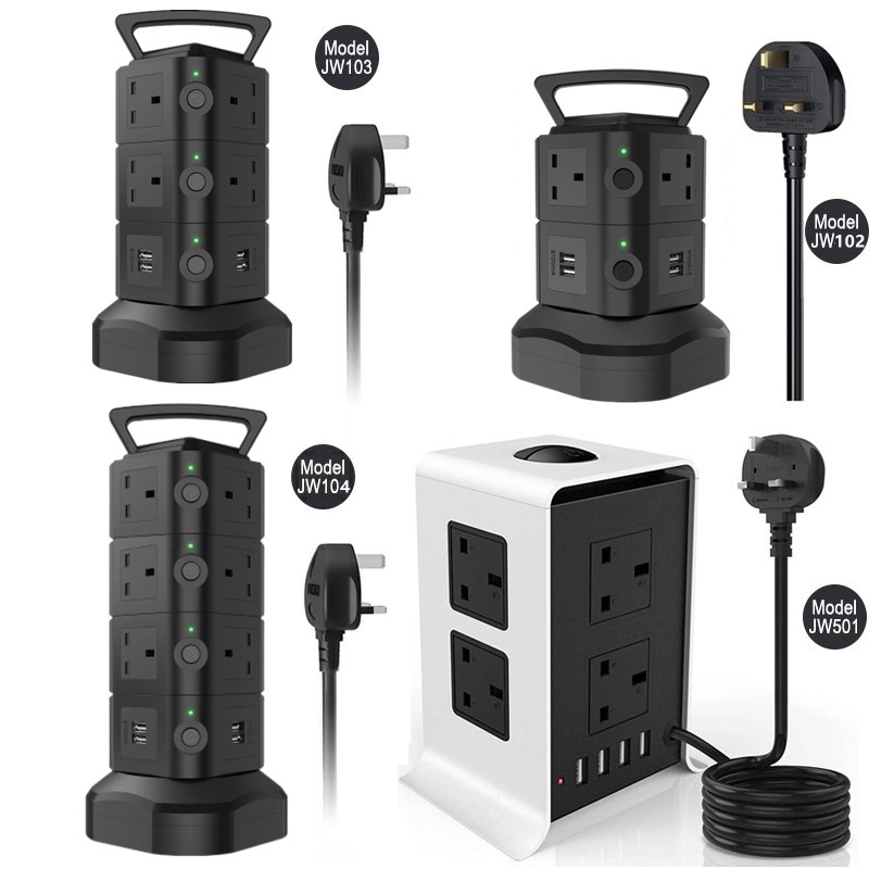 TESSAN Power Strip Extension Socket SG MY HK Power Socket Surge