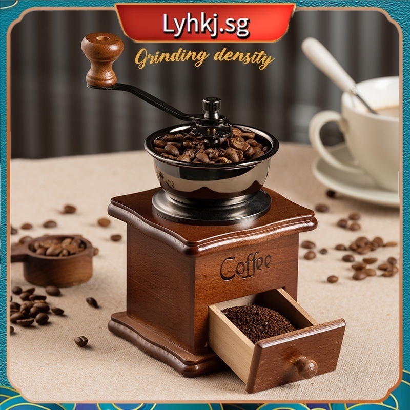 Lyhkj Hand Grinder Coffee Machine Home Coffee Bean Grinder Small Coffee Grinder Manual Grinder