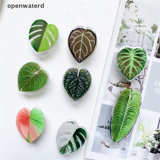 [openwaterd] Cute Green Plants Leaves Universal Phone Holder Griptok Support For iPhone Grip Tok Folding Finger Stand Socket SG