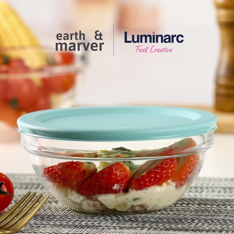 Luminarc ARC G4386 Keep ´n´ Bowl Dose mit Deckel, 2700 ml, Glas, transparent, 1 Stück