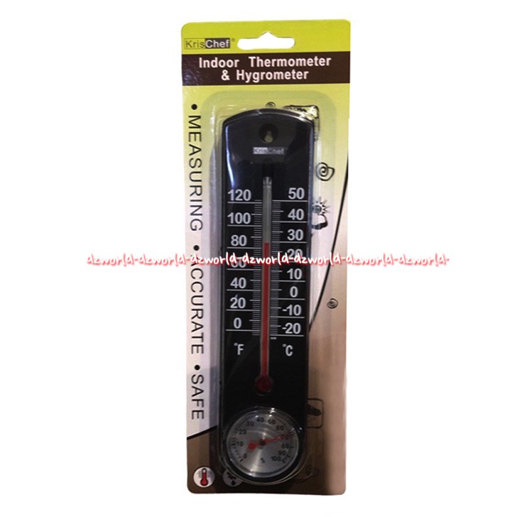 HITAM Krischef Indoor Thermometer & Hygrometer Measuring Accurate Safe