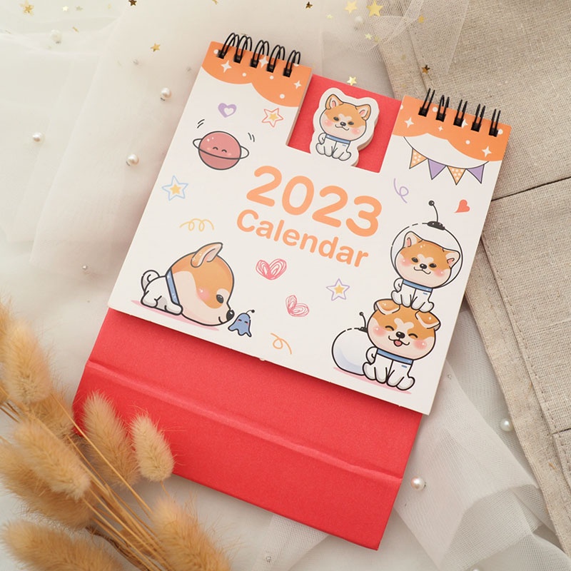 2023 Shiba Inu Desk Calendar] Calendar Annual Ex Shopee Singapore