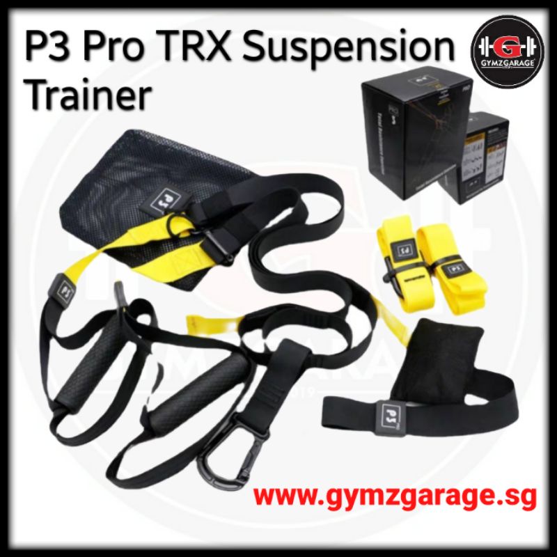 P3 Pro TRX Suspension Trainer ( Home Gym Fitness Hex Dumbbell Barbell