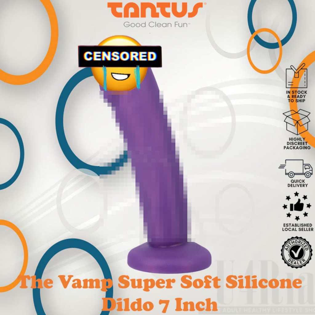 Tantus The Vamp Super Soft Ultra Premium Silicone Dildo 7inch Midnight 