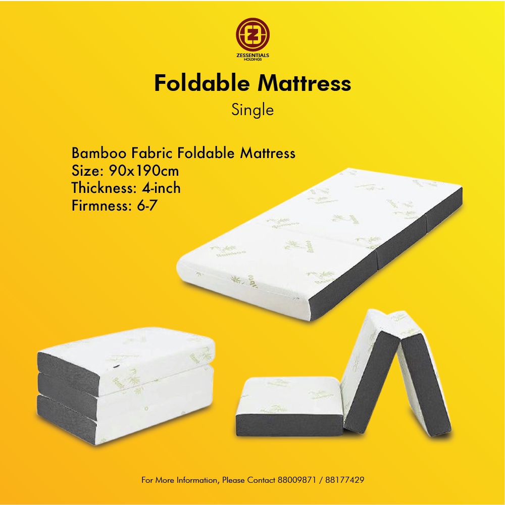 Foldable Mattress ZRest Series (Bamboo Fabric + Complimentary Storage