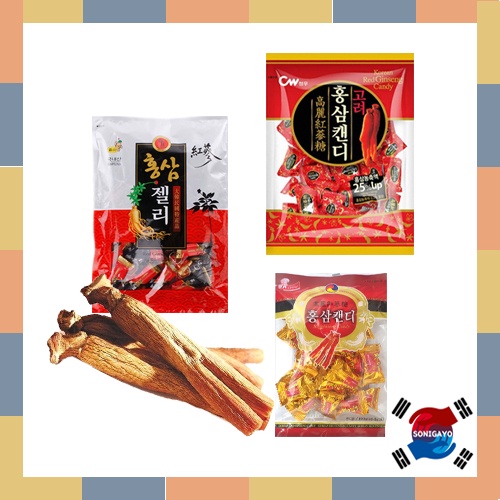 Korean Healthy Snack Red Ginseng Jelly Candy Ginseng Extract Saponin