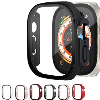 Ultra Thin Hard PC Case Tempered Glass Screen Protector Protective Cover for Apple Watch Ultra 49mm #0