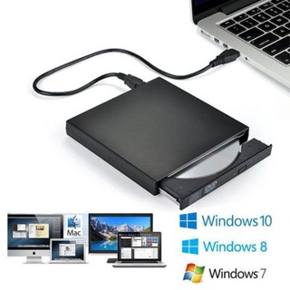 External USB Drive High-Speed Read Write Anti-Slip CD RW DVD ROM Writer Plug and Play Burner for Laptop Computer Desktop Home