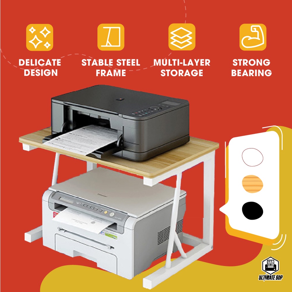 Ultimate Supply Printer Rack, Iron Rack With Double Layer Storage