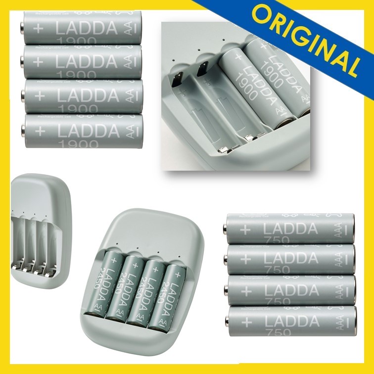 Ikea rechargeable battery AA AAA battery charger (750mAh 1900mAh