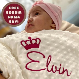 Free Embroidery Name NO Baby Blanket Double Fleece Soft Warm Baby Blanket #0