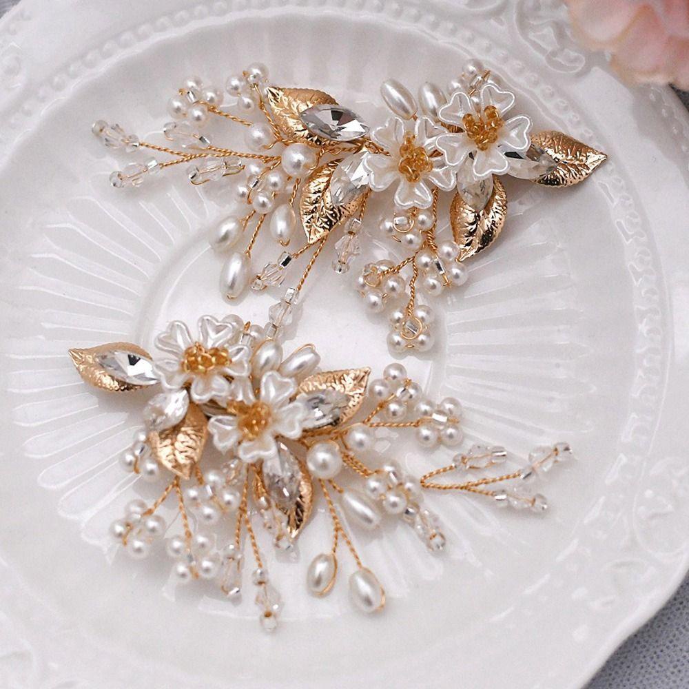 WONDER 1 pair Wedding Shoe Decorations Women Pearl Brooch Charm Buckle