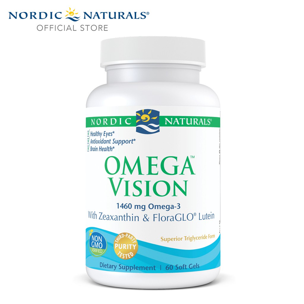 Nordic Naturals Omega Vision Omega Fatty Acids 1460mg 60 Soft Gels, For