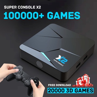 Super Console X2 4K Portable Video Game Consoles 100000 Retro Games 70 Emulator For PSP/PS1/Sega Saturn With Controllers