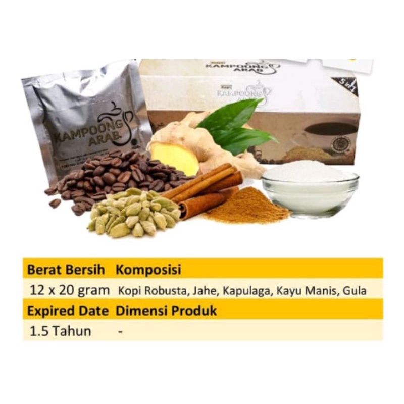 Arabic Coffee Sachet I Coffee Kampoeng Arabic Sachet 20gr Plus Sugar