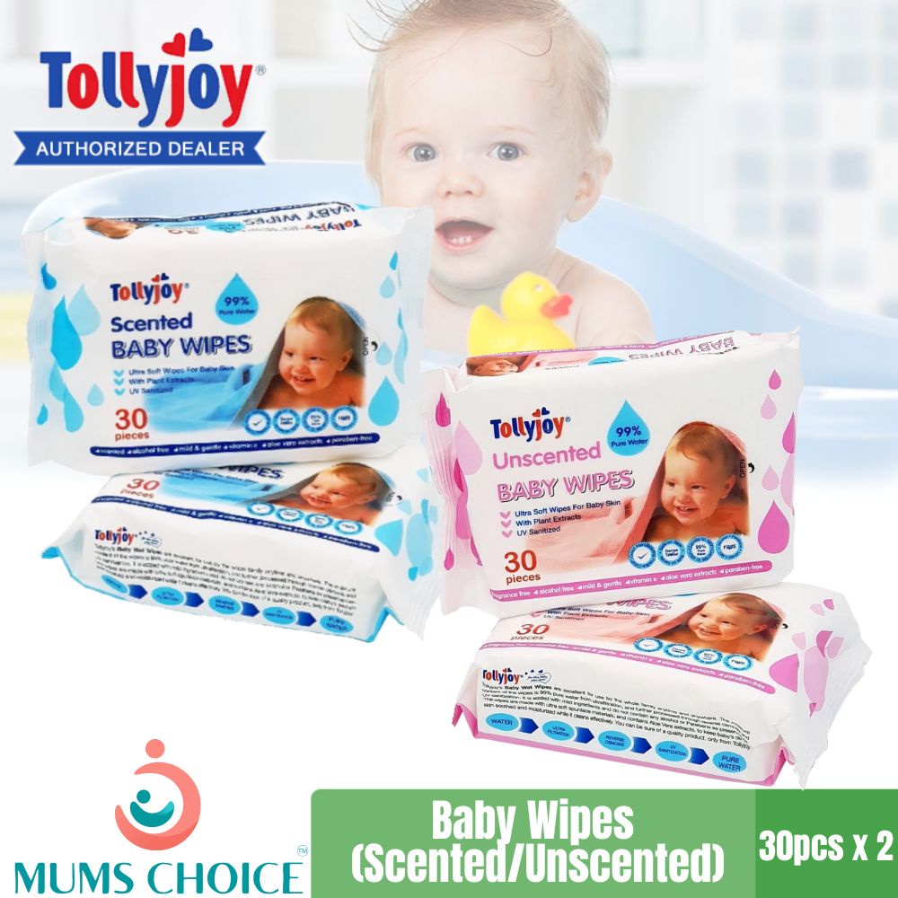 Tollyjoy Scented / Unscented Baby Wet Wipes 30S x 2Pkt Shopee Singapore