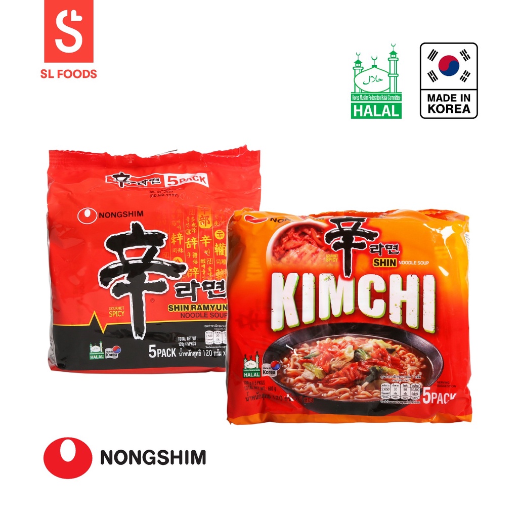 [NONGSHIM] HALAL Korean Shin Ramen Instant Noodle (Original/ Kimchi ...