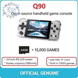POWKIDDY Q90 Mini Handheld Game Console 3.0 Inch IPS LCD 320X240 64GB 1500MAh PS1 Rocker Handheld Game Console-B