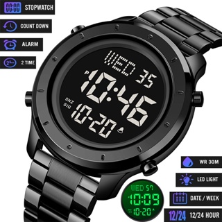 Skmei Men's Digital Sports Watch Fashion LED Light Countdown Multifunction Waterproof Wristwatch Original Brand Military Dual Time #0