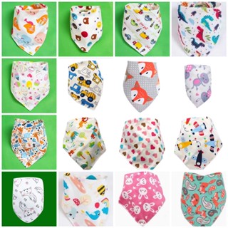 [SG SELLER] Cotton Baby Triangle Saliva Towel / Bib for Infantcare