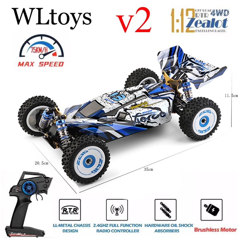 Wltoys 124016 124017 124018 124019 1/12 2.4G Racing RC Cars 4WD