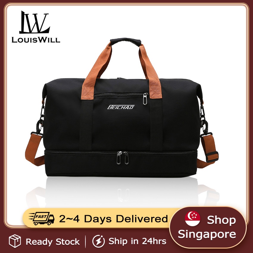 Louiswill Travel Bag Luggage Handbag Waterproof Weekender Bag for Man Woman Dry Wet Separation Sport Bag Yoga Shoulder Bag Traveling Bag Fitness Bag Gym Totes for Men Women