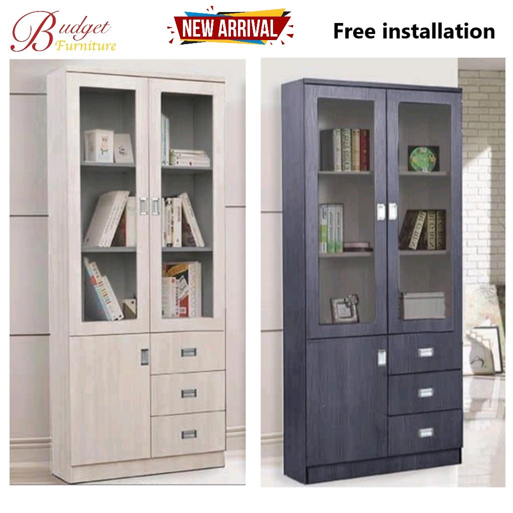2 Doors Bookcase / Display (Free Delivery And