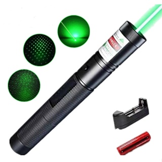 【SG】Powerful Green Laser Pointer USB Rechargeable Built-in Battery Laser Pen with Safety Lock