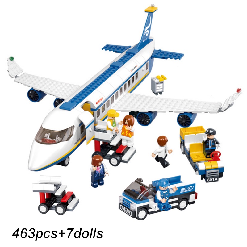 Sluban City Aeroplane Aviation Airport Building Blocks Creative Airbus