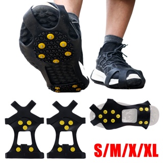 10 Studs Anti-Skid Ice Gripper Spike Winter Climbing Anti-Slip Snow Spikes Grips Cleats Over Shoes Covers outdoor crampones