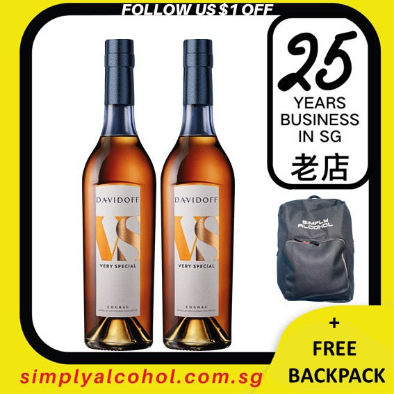Davidoff VS Cognac 70cl Twin Bottles w/o Gift Box Official Importer