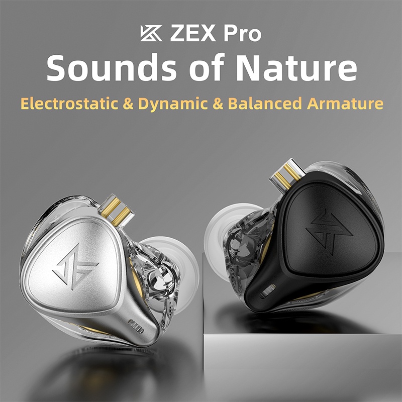 C R N ❤︎ Casti KZ x Crinacle CRN ZEX Pro, Hibrid, HIFI In-Ear Electrostatic
