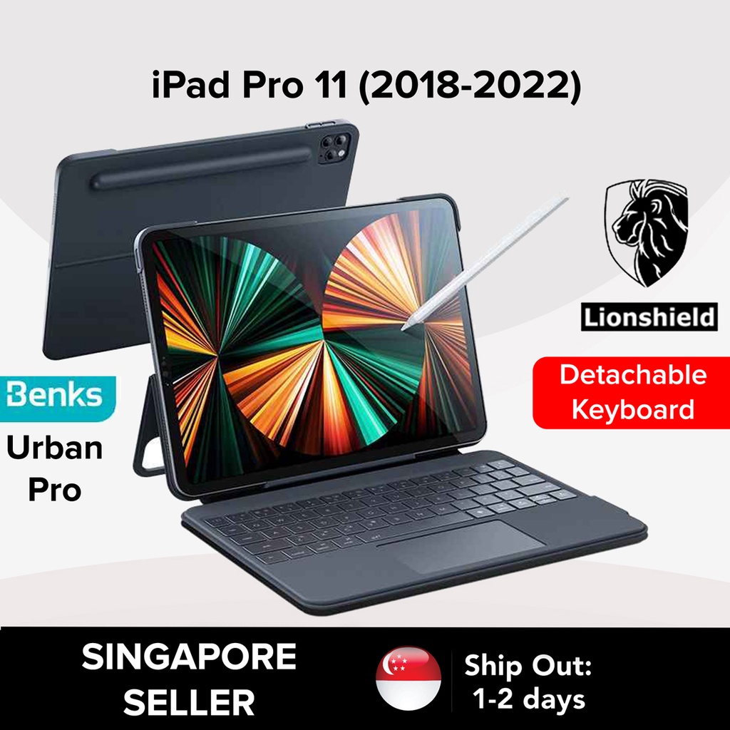 [SG] Benks Urban Pro iPad Pro 11 Keyboard Case Casing Cover (Gray
