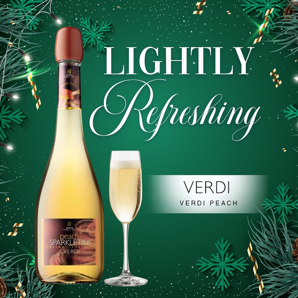 Bosca Verdi Peach Sparkletini Sparkling Wine 750ml Italian Piemonte
