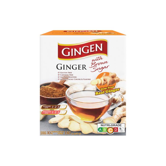 Gingen Instant Ginger Tea with Brown Sugar, 10s x 18g (Halal) | Shopee ...