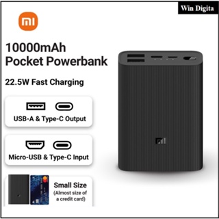 Ready Stock [NEW] XiaoMi Powerbank 3 Ultra Compact 10,000mah (PB1022ZM) 22.5W Fast charging