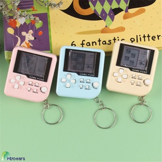 Mini Classic Tetris Game Console Machine Retro Console Keychain Video Game Player Handheld Electronic Toys Gifts